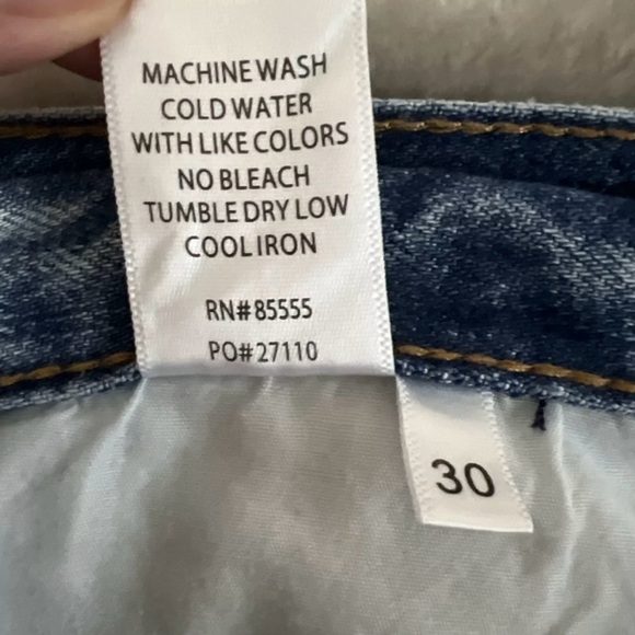 Pistola Presley HIGH-RISE Distressed Straight Leg Jeans Womens Size 30 crop - Picture 6 of 11